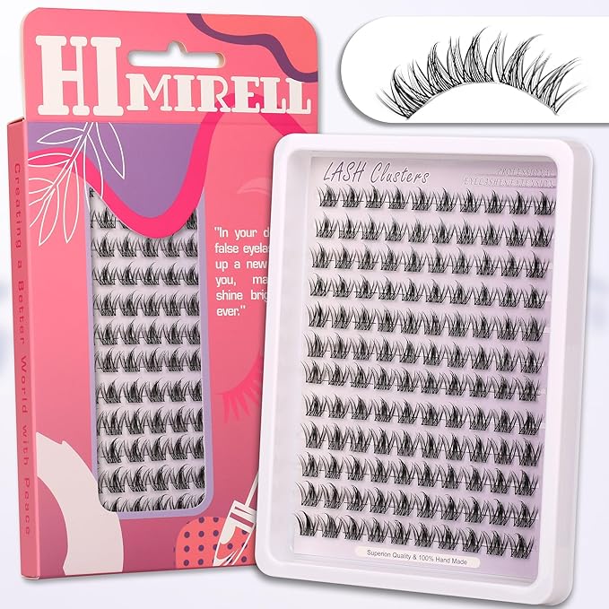 Lash Clusters Manga With Spikes Wispy Cluster Natural Eyelash Extensions Anime Eyelashes Clusters Faux Mink Fairy Individual Lash Extension Kit for Self Application