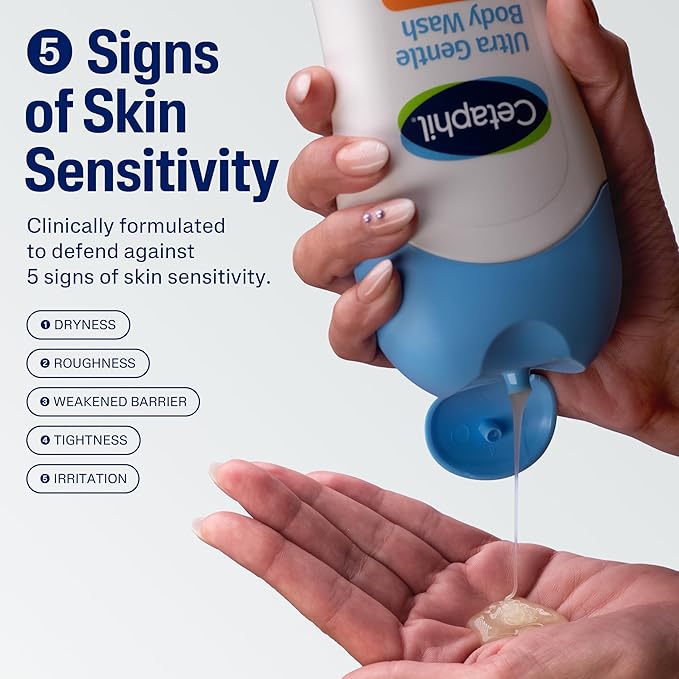 Cetaphil Ultra Gentle Refreshing Body Wash, For Dry to Normal, Sensitive Skin, 16.9oz, with Aloe Vera, Calendula, Vitamin B5, Hypoallergenic, Fragrance Free, Dermatologist Tested (Pack of 2)