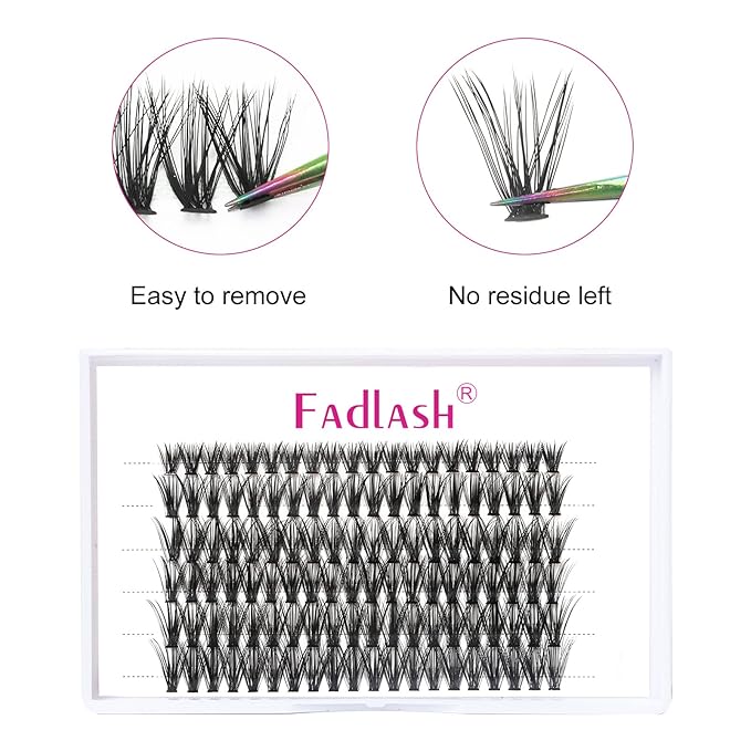 Individual Lashes 10D 20D 30D 40D Lash Clusters Extensions Wispy Cluster Lashes Natural Look Eyelash Clusters Individual Lash Extension Supplies (40D-0.07D, 13mm)