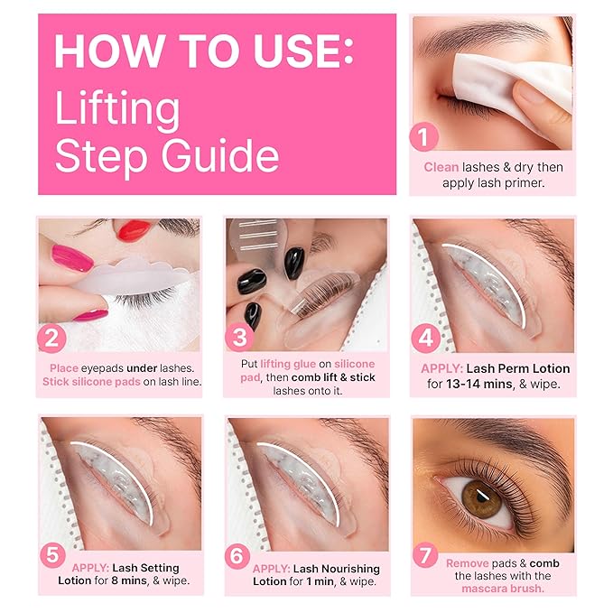Korean At Home Eye Lash Lift and Color Kit Professional Brow Lamination and Color Kit Eye Lash Color Brown Eye Brow Color Kit