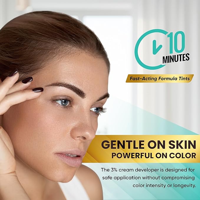 Professional Light Brown Hair TINT KIT – Semi-Permanent Root Touch-Up Color, 25ml – Spot Coloring for Roots & Grays, Waterproof Formula, 40 Applications, Lasts 4-6 Weeks