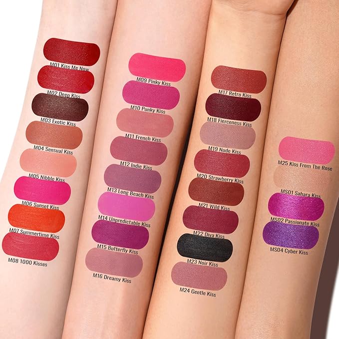 Oulac Matte Liquid Pink Lipstick for Women, Pink Nude Long Lasting Lipstick, Waterproof Lip Stain, No Transfer, Creamy High Pigmented Formula with Vitamin E, Vegan & Cruelty-Free M19