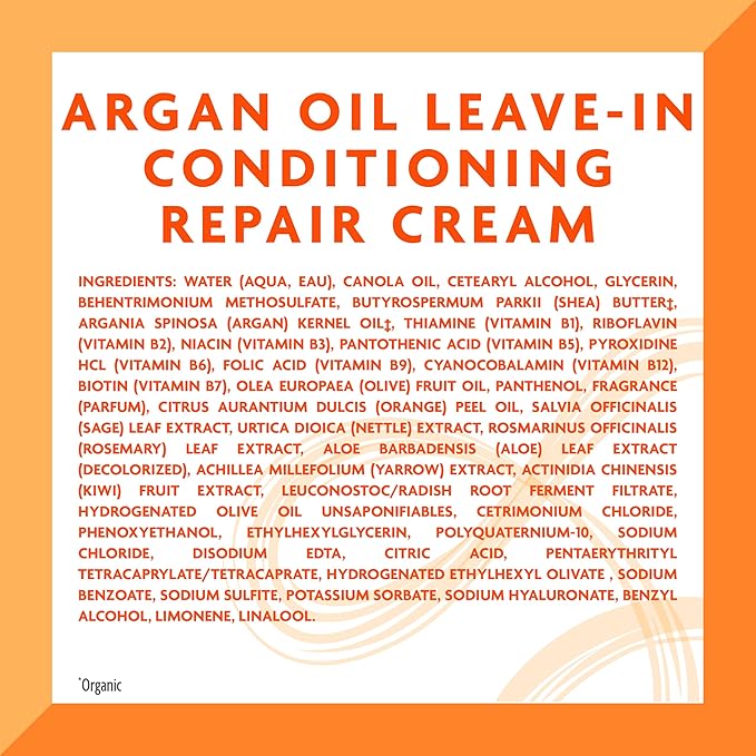 Cantu Leave-In Conditioning Repair Cream with Argan Oil, 16 oz (Pack of 12)