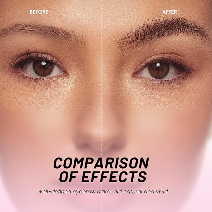 Eyebrow Pen, Waterproof Microblading Eyebrow Pencil, 2-in-1 Dual-Ended 4 Tip Eye Brow Makeup Pen for Women with Precise Curved Brush-Tip Create Natural Hair-Like Brows, Last All-Day (Natural Brown)