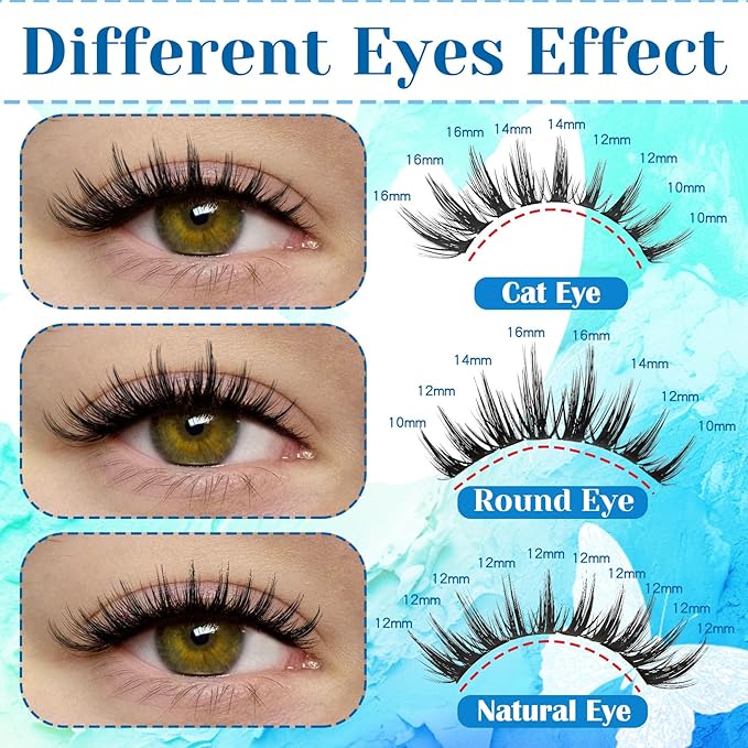 Lash Clusters Manga Eyelash Clusters 180pcs Spiky Cluster Eyelash Extensions CC Curl Natural Anime Lashes Clusters 10-16mm Wispy DIY Lash Extensions at Home (Beloved)