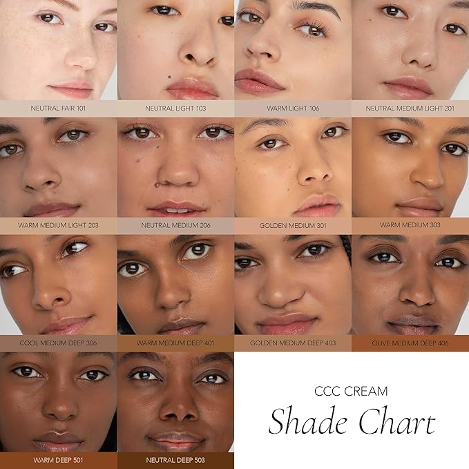 CLE Cosmetics CCC Cream (Warm Medium Light 203 / SPF 50) - Color Correcting With Sunscreen - Lightweight, Hydrating Foundation - BB & CC Hybrid - Light to Medium Coverage - 1 fl oz