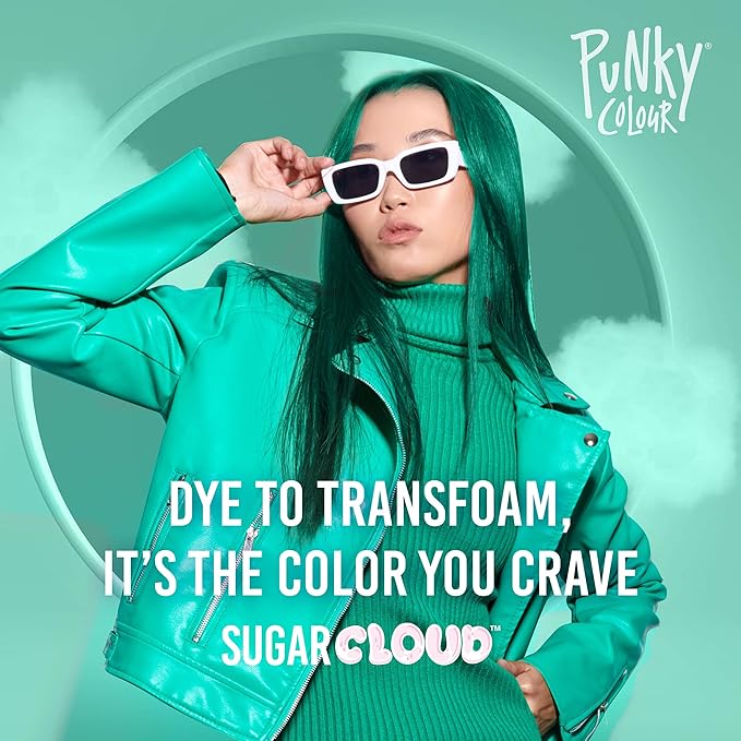 Punky Sugar Cloud Semi-Permanent Foam Hair Color, Watermelon Suga - Vibrant Hair Dye for Long-Lasting Color, Easy Application Foam Hair Dye, 6 fl oz.