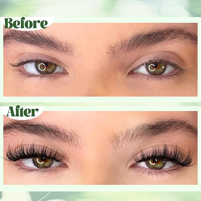 Anime Eyelash Clusters Natural Lash Clusters Fairy Lash Extension Cluster Wispy 3D Fluffy Individual Eyelashes Hair-Like Strokes Cluster Eyelash Extensions C-Curly Feathery Texture Cluster Lashes