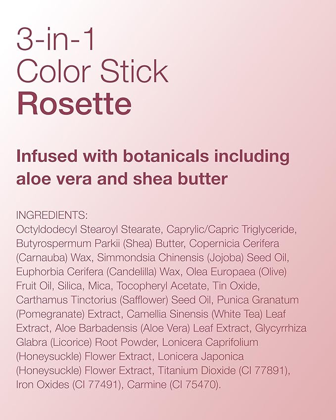 Mineral Fusion, Color Stick Rosette 3 In 1, 0.18 Ounce