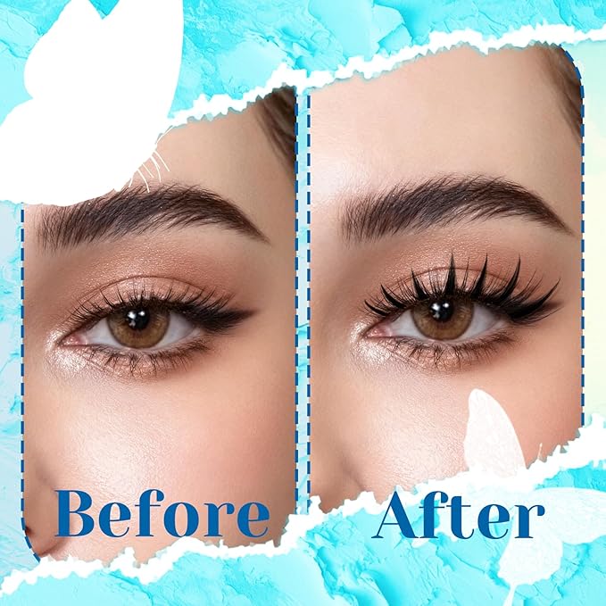 Lash Clusters Fairy Eyelash Clusters D Curl Manga Cluster Lashes 10-16mm Natural Spiky DIY Lash Extensions 120pcs Anime Cluster Eyelash Extensions at Home (Airy)