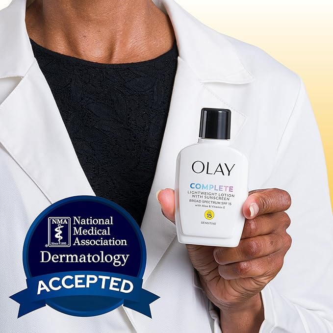 Olay Complete Lotion Moisturizer with SPF 15 Sensitive, 6.0 oz each, 2-pack