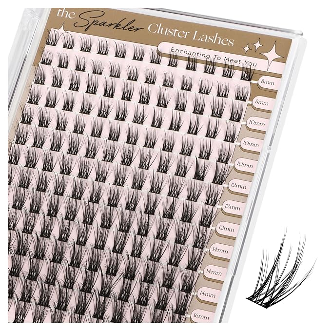 WINKGIGGLE Lash Clusters DIY Eyelash Extensions Natural Volume, Individual Wispy Lashes Clusters for Home Application