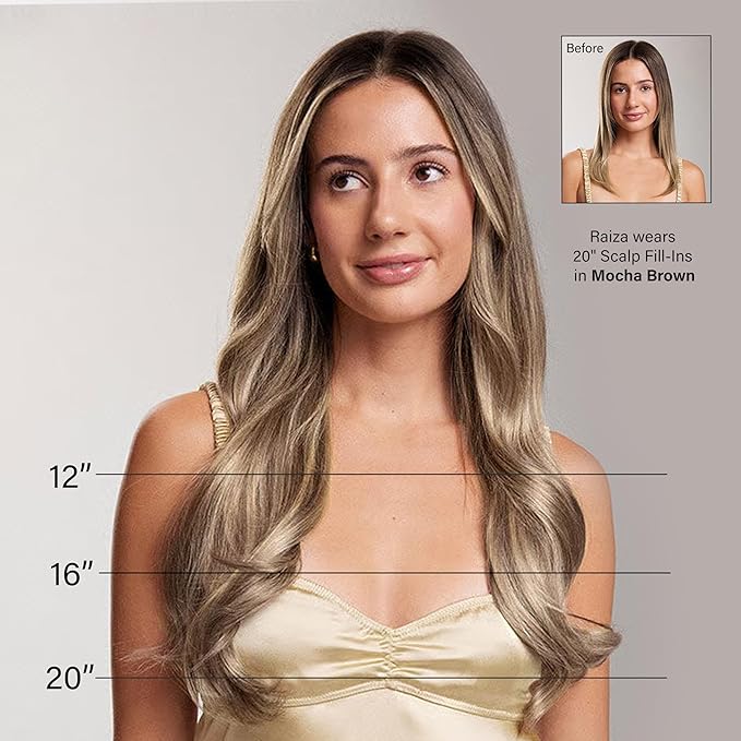 Luxy 100% Remy Human Hair, Classic 160g Clip-In Hair Extensions - 10 Wefts Multi-Dimensional Color for Natural Blending, Adds Volume & Length, Easy Apply & Remove 20" Dimensional Rooted Light Bronde