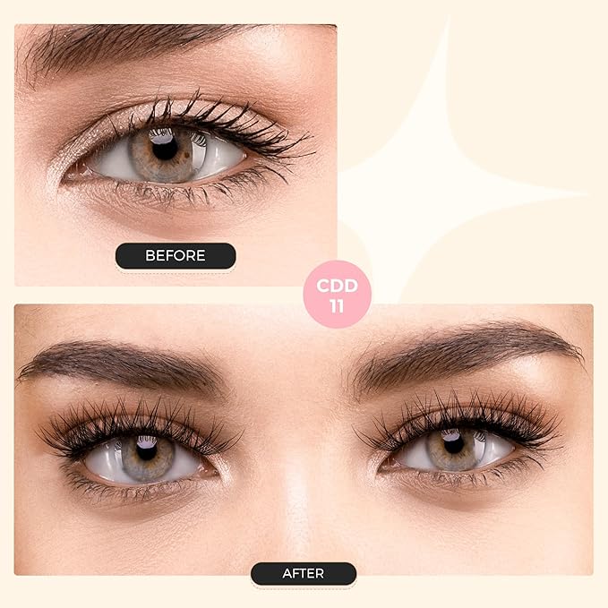 WINKGIGGLE Lash Clusters DIY Eyelash Extensions Natural Volume, Individual Cluster Wispy Lashes Clusters for Home Application