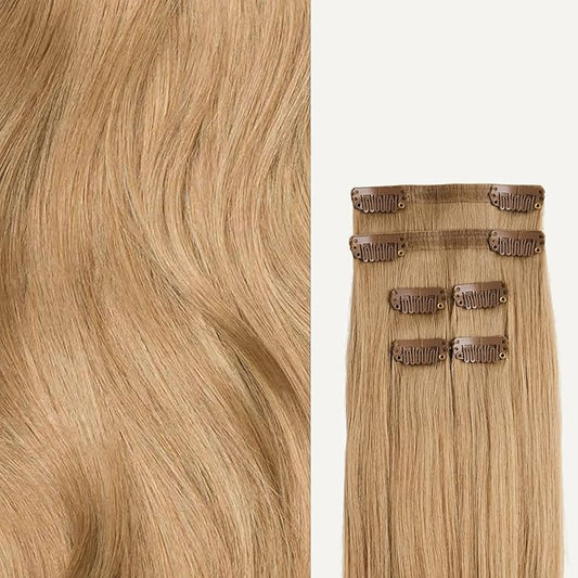 Luxy 100% Remy Human Hair Extensions for Thin Hair Thinning Hair Fill-Ins – 6 Seamless Wefts Multi-Dimensional Color Blend - Natural-Looking Volume & Coverage 50 grams 12" Dirty Blonde Thinning