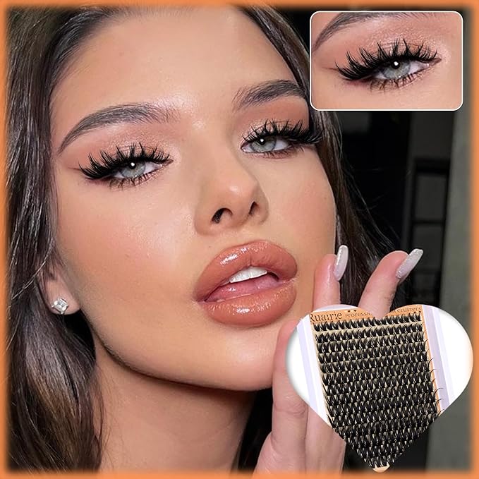 Wispy Lash Clusters Natural Eyelash Clusters Volume Lash Extensions C Curly Lashes Clusters DIY 126pcs Cluster Eyelash Extensions 8-16mm Cluster Lashes Extensions with Thin Band by Ruairie