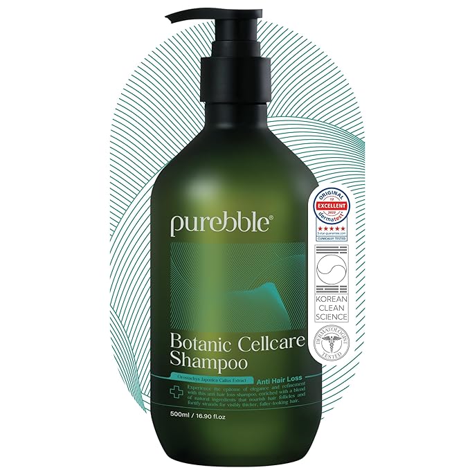 Anti-Hair Loss, Hair Growth Shampoo Botanic Cellcare 500ml, 16.90 fl oz | Sulfate-Free, Paraben-Free and Color-Safe | pH Balancing | Scalp Friendly