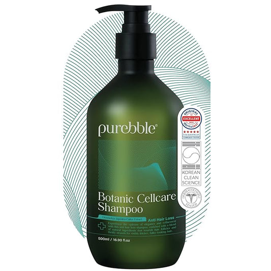 Anti-Hair Loss, Hair Growth Shampoo Botanic Cellcare 500ml, 16.90 fl oz | Sulfate-Free, Paraben-Free and Color-Safe | pH Balancing | Scalp Friendly