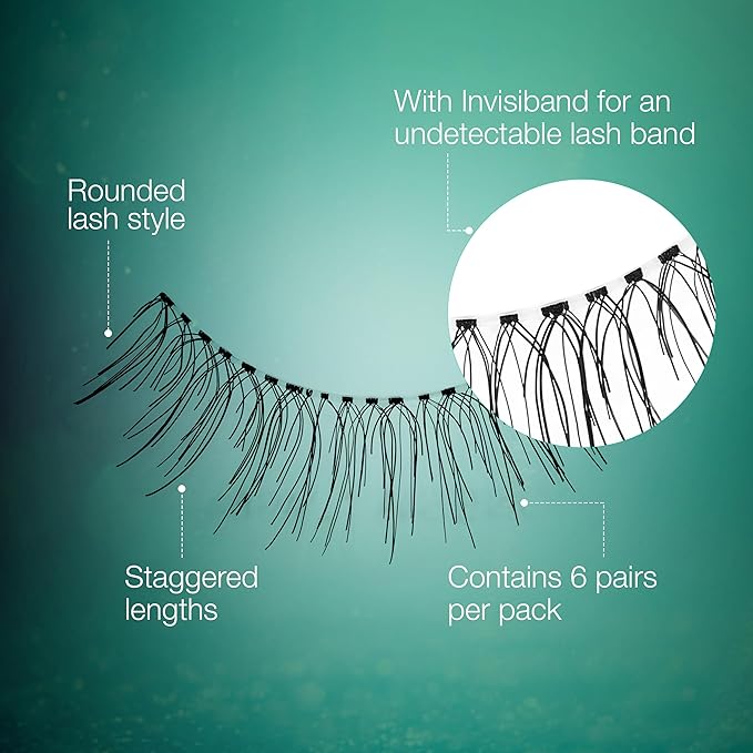 Ardell False Eyelashes Natural 110 Black, 1 pack (5 pairs per pack)