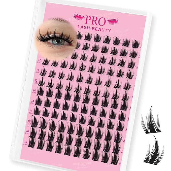 PROLASHBEAUTY Manga Lash Clusters, Eyelash Clusters 10-16 Mixed Cluster Eyelash Extensions Mixed Lash Extension Reusable Soft & Comfortable (Anime,10-16mix)