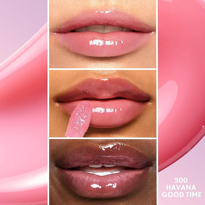 COVERGIRL Clean Fresh Yummy Lip Gloss, Sheer, Natural Scents, Vegan Formula - 500 Havana Good Time, 0.33 fl oz