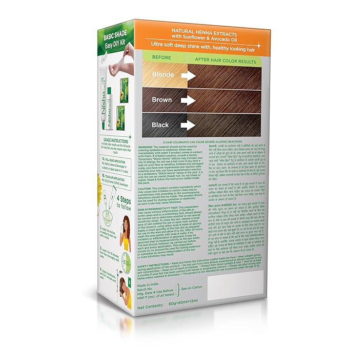 Nisha Cream Permanent Hair Color/Hair Dye Natural Brown (Pack Of 1)