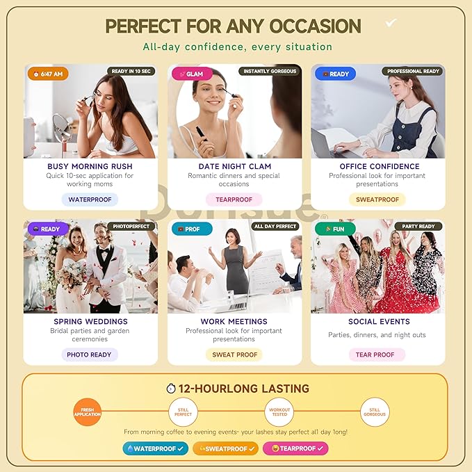Natural Lash Clusters Pre Glued 250PCS Self Adhesive Individual Eyelashes No Glue Needed 4 Styles Upper Lower False Lashes Working Mom Extension Kit Tweezers