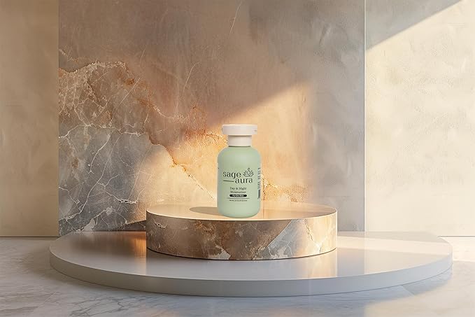Sage Aura Day & Night Moisturizer | 7 Oz Pack | Premium Ingredients | Fast Absorbing | Nourishes & Hydrates Dry & Dull Skin