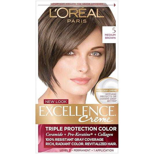 L’Oreal ParisExcellence Creme, Medium Brown [5] 1 Each (Pack of 5)
