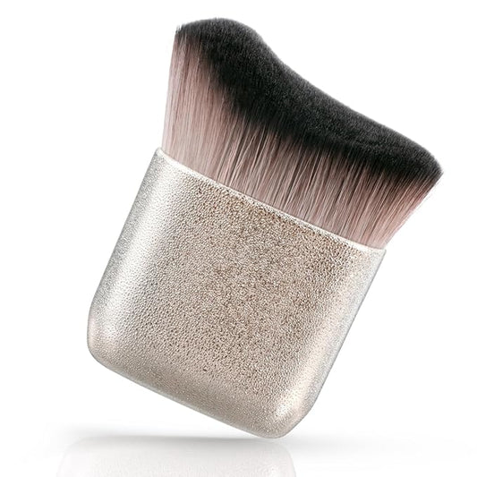 UNIMEIX Self Tanner Brush Sunscreen Body Makeup Brush Kabuki Blend Applicator Spray Tan Blending Beauty Brush for Body Coverage Perfector (Shiny Gold)