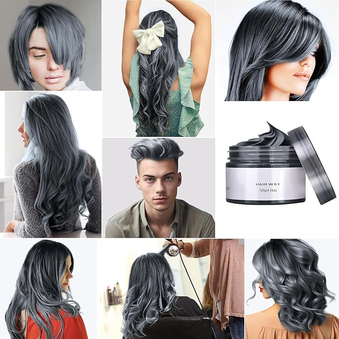 Temporary Hair Color Wax, Washable Hair Styling Clay for Crazy Hair Cosplay Party, 4.23 Oz. Makeup Kit Gifts for Kids 8-12+ Years Old