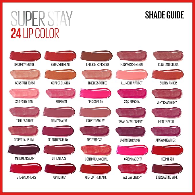 MAYBELLINE Super Stay 24, 2-Step Liquid Lipstick Makeup, Long Lasting Highly Pigmented Color with Moisturizing Balm, 24/7 Fuchsia, Pink, 1 Count (Pack of 2)