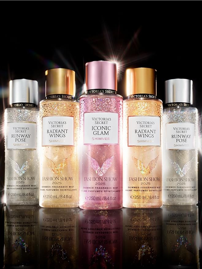 Victoria's Secret Fashion Show Iconic Glam Shimmer Fragrance Mist, Body Spray for Women (8.4 oz)
