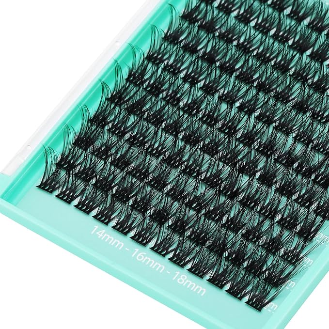 Bodermincer Lash Clusters D Curl Black/Brown/Colored Lashes 10-12-14/12-14-16/16-18-20mm Mixed Lash Clusters Kit For Beginner (Y04# 14-16-18mm Mixed)