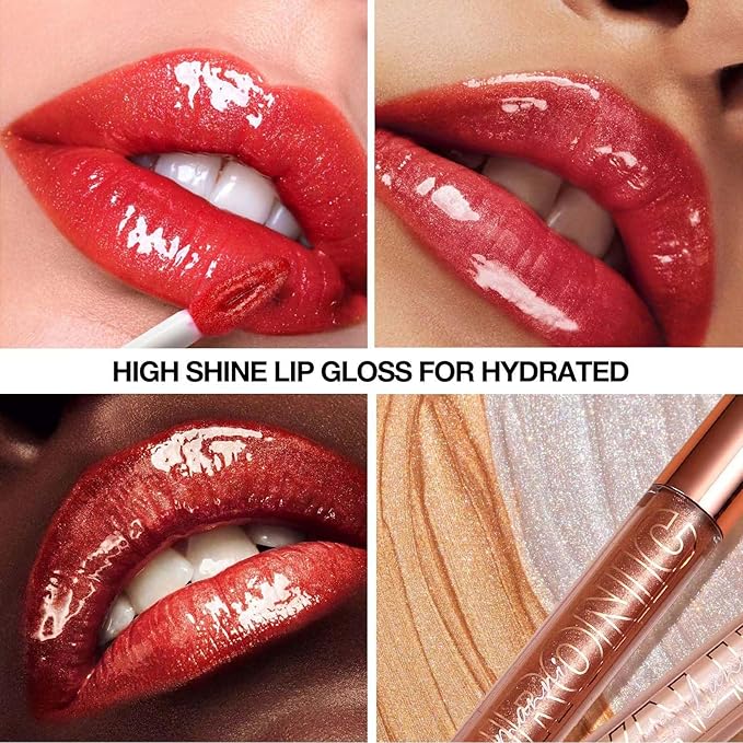 Purple Lip Gloss Lip Plumper Gloss Tinted Glitter Lipgloss Lip Oil Teens Moisturizing Lipstick Lip Balm High Shine And Vegan Plumping Lip Gloss For Women Girls Long-Lasting Dry Lip Care(07#)