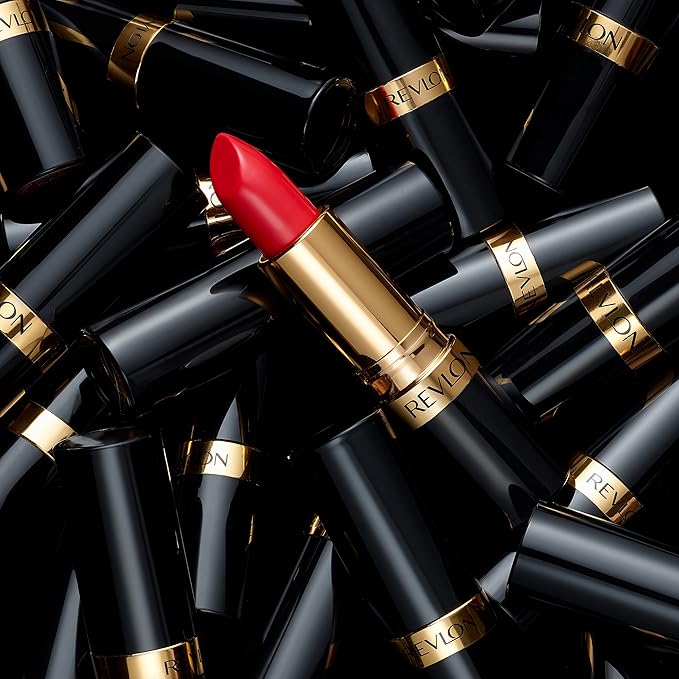 REVLON Super Lustrous Lipstick, High Impact Lipcolor with Moisturizing Creamy Formula, Infused with Vitamin E and Avocado Oil in Reds & Corals, Fire & Ice (720) 0.15 oz (Pack of 2)