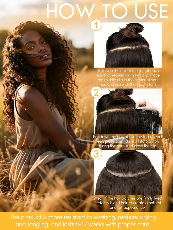 Caliee 18Inch Human Hair Jerry Curly Clip in Hair Extensions Highlight Piano Dark Brown Mixed with Strawberry Blonde for Women 3B 3C Curly Clip ins Real Remy Human Hair Extensions #P4/27 120G 7Pcs
