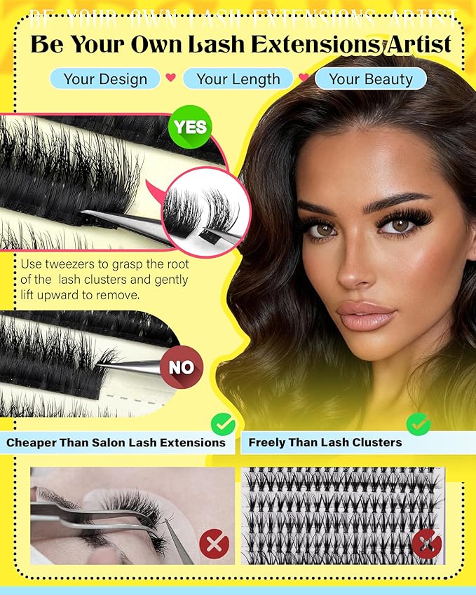 Fluff Individual Lashes Wispy Lash Clusters 100D Cluster Eyelash Extensions Volume Classic Lash Extension Soft as Cashmere SIY Eyelash Clusters 10-18MM by Zegaine(Separate It by Yourself)