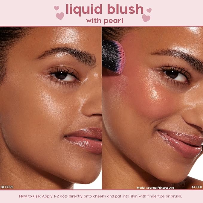 ColourPop Weightless Liquid Blush - Hydrating, Liquid Blush for Cheeks - Glowy, Pearl Finish with Hyaluronic Acid for a Healthy Glow - Designed with a Doe Foot Applicator - Perfect Peach (0.3 Fl Oz)