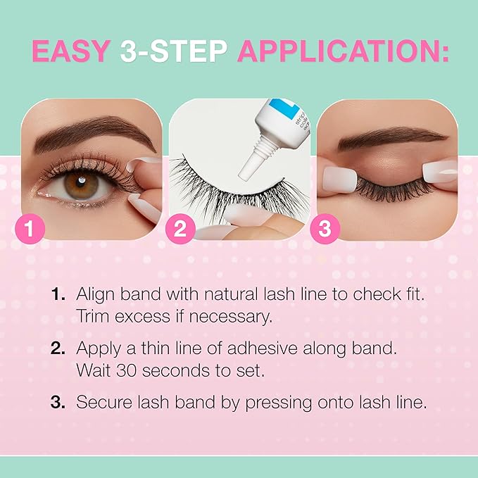 Ardell Faux Mink Lashes Holiday Lash Set 817 – 3 Pairs of Natural Look False Eyelashes with Bonus Duo Adhesive, Soft Wispy Lashes, Lightweight Lash Strip Gift Set