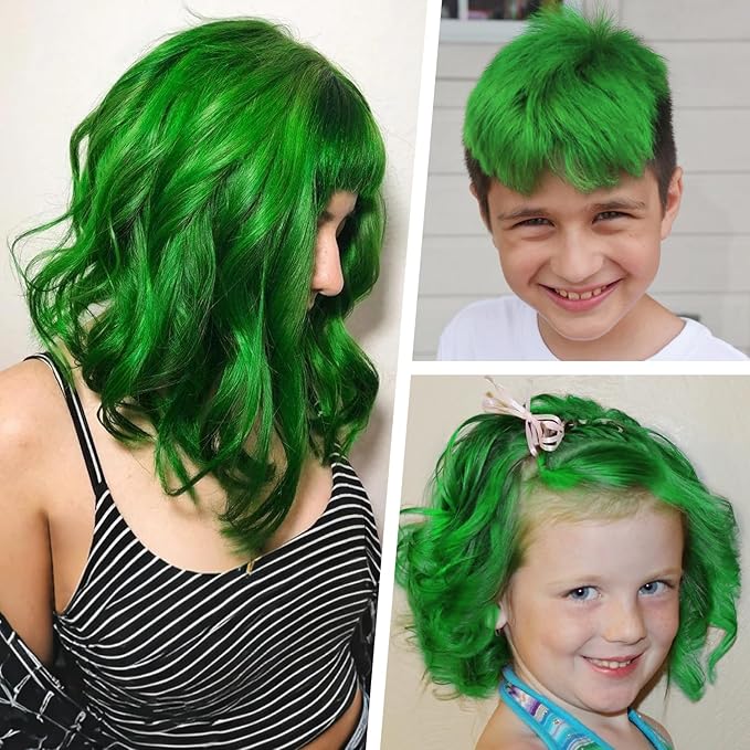 Green Temporary Hair Dye Wax Natural Instant Hair Color Wax Pomades 4.23 oz, Hair Styling Clay for Party, Cosplay, Halloween, Christmas