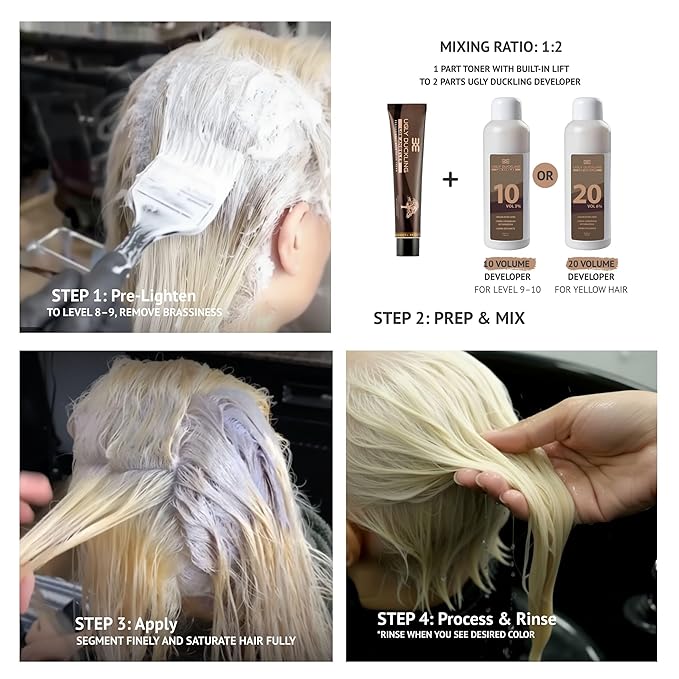 Professional Hair Color with Argan Oil 100B Intense Silver Blonde Toner. 3.5 oz tube (100 ml). Argan oil ensures exceptional hair quality and shine. Made in Europe.