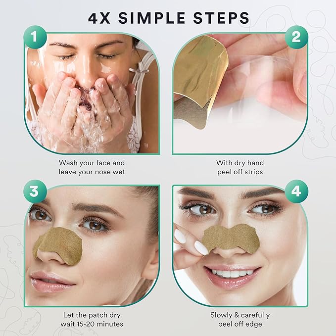 LivaClean (75 CT) Pore Strips w/Salicylic Acid, Witch Hazel & Aloe Vera - Blackhead Remover for Face Nose Pores Blackheads Removal - Blackhead Remover Strip