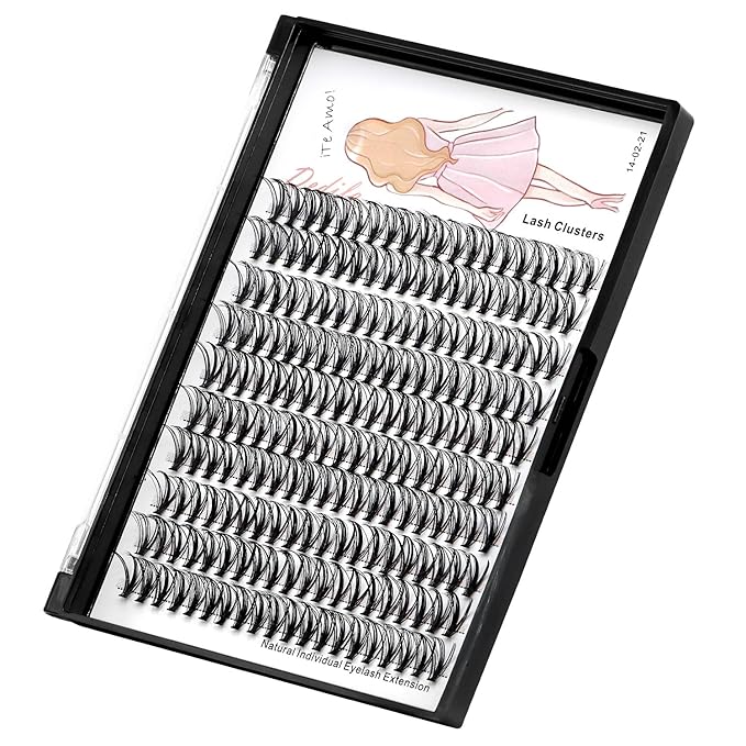 8-22mm to Choose 20D/40D/60D/80D/100D Individual False Eyelashes Makeup Cluster Eyelashes Thickness 0.07mm D Curl Natural long Black Soft 3D Eye Lashes Extensions (20D-22mm)