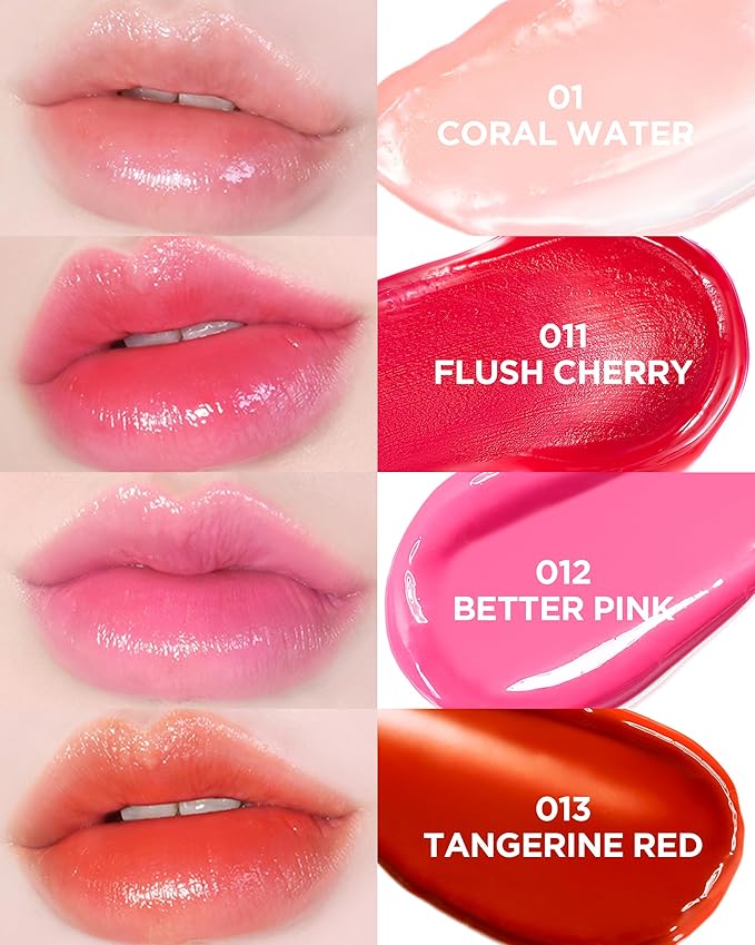 TOCOBO Glass Tinted Lip Balm 011 Flush Cherry – Vegan Korean Lip Care for Deep Hydration - Tinted Glass Glow Moisturizing with Vibrant Cherry Pink Color - Non-Sticky Radiant Finish, 0.12 oz.