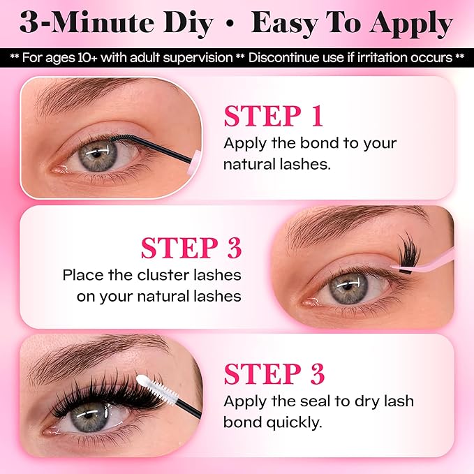 Lashes Clusters 3D Volume Manga Lash Clusters with Spiky Long Lash Extension 12-18mm Wispy Think Eyelash Clusters Eyelash Extensions for Dramatic Anime Individual Lashes DIY at Home by FANXITON