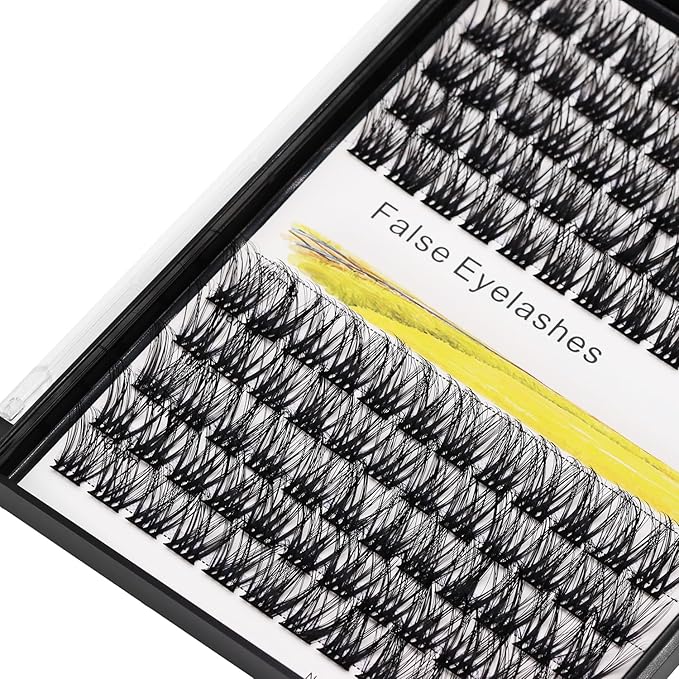 Bodermincer 120 Clusters 10mm+12mm/12mm+14mm/14mm+16mm Mixed Wide Cluster False Eyelash Individual Cluster EyeLashes Grafting Fake False Eyelashes Eyelash Extension (M009# 12+14mm Mixed)