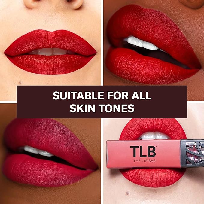 The Lip Bar - Nonstop Liquid Matte Lipstick Mini 2-Pack, Bawse Lady (Blue Red) + Rich Auntie (Deep Berry) - High Pigment - One Swipe - Long Lasting - Jojoba Oil & Vitamin E - Vegan - .05 fl oz each