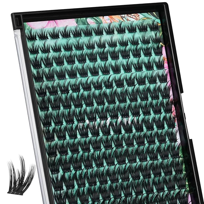 Lash Clusters Wet Look 168Pcs Eyelash Cluster Ultra-Thin Lash Band Eyelashes Extensions Spiky Anime Wide Span Lashes(Orchid,C-Mix10-18mm)