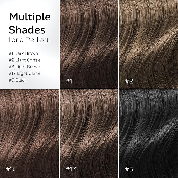 Hairline Powder with Brush Set, Root Touch Up Hair Color for Thinning and Gray Hair Coverage, Waterproof and Sweatproof Hairs Loss and Bald Spot Concealer for Men and Women -Light Coffee